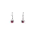 Ruby earrings with diamonds in solid gold
