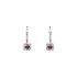 Ruby earrings with white gold diamonds
