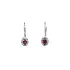 Ruby earrings with white gold diamonds