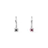 Rune earrings with white gold diamonds
