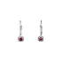 Ruby earrings with white gold diamonds