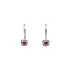 Ruby earrings with white gold diamonds