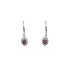 Ruby earrings with white gold diamonds