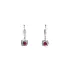 Ruby earrings with white gold diamonds