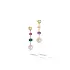 Gold Earrings with Pearls and Coloured Semi Precious Stones
