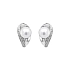 Gold Earrings Natural Pearls and Diamonds