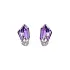Gold Earrings with Amethysts and Diamonds