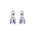 Gold Earrings with Amethysts and Diamonds