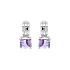 Gold Earrings with Amethysts and Diamonds