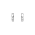 Gold round earrings with diamonds