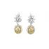 Gold Earrings with Yellow Diamond