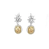 Gold Earrings with Yellow Diamond