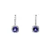 Diamond Earrings with Tanzanite