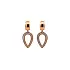 Gold dangle earrings with diamonds