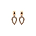 Gold dangle earrings with diamonds