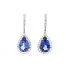 Luxury Earrings with Blue Tanzanites and Diamonds