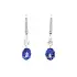 Luxury White Gold Earrings with Oval Tanzanites