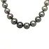 Gold Real Black Sea Tahitian Pearl Necklace with Diamonds