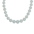 Gold Necklace made of Real White Sea Pearls and Diamonds