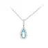 Luxury Jewellery with Aquamarine in Drop Shape and Damant Halo