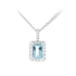 Sparkling Aquamarine Surrounded by Diamonds in Luxury Jewellery