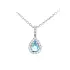 Luxury Necklace with Aquamarine in Combination with Diamonds