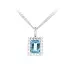 Shining Aquamarine in Combination with Diamond Shine - Luxury Necklace