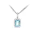 Elegant White Gold Necklace with Aquamarine and Diamonds