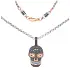 Gold Pendant Skull Zancan Black Magic EC882RB60