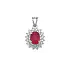Gold Pendant with Ruby and Diamonds