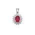 Gold Pendant with Ruby and Diamonds