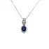 Gold Pendant with Sapphire and Diamonds