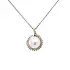 Gold Pendant with Pearl and Diamonds