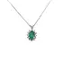Gold Pendant with Emerald and Diamonds
