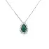 Gold Pendant with Emerald and Diamonds