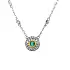 Gold Necklace with Emerald and Diamonds