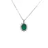 Gold Pendant with Emerald and Diamonds