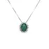 Gold Pendant with Emerald and Diamonds