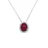Gold Pendant with Ruby and Diamonds