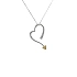 Gold Pendant in Heart Shape with Diamonds