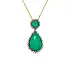 Gold Pendant with Emeralds and Diamonds