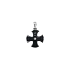 Gold Pendant Cross with Onyx