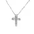 Gold Pendant Cross Zancan Insignia with Diamonds EC584B