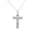 Gold Pendant Cross Zancan Insignia with Diamonds EC592BR