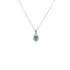Emerald pendant with white gold diamonds