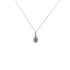 Emerald pendant with white gold diamonds