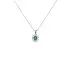 Emerald pendant with white gold diamonds