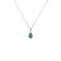 Emerald pendant with white gold diamonds