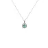 Emerald pendant with white gold diamonds