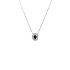 Gold pendant with sapphire and diamonds
